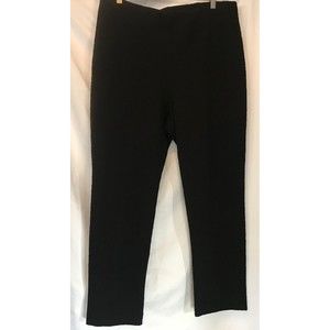 Chico's Black Textured Elastic Waist Crop Pants Chico size 2.5 US 14R